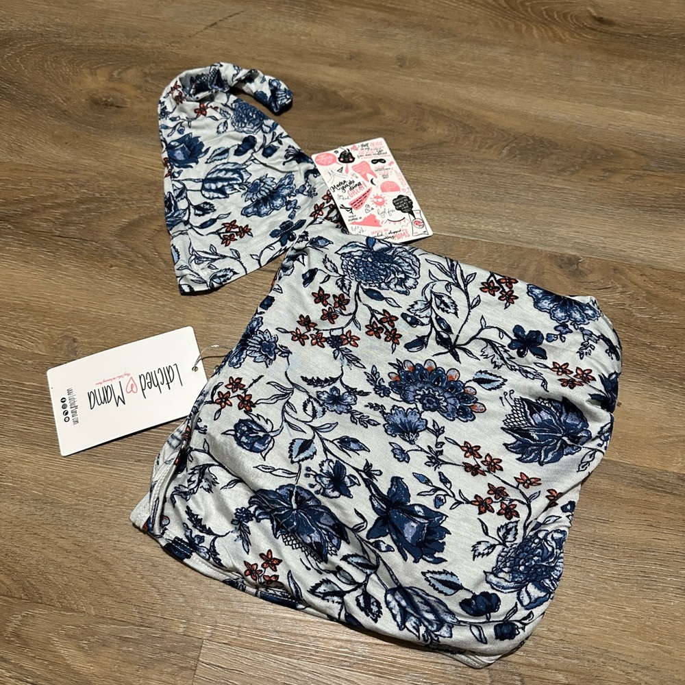 NWT Latched Mama Swaddle Blanket and Hat Set